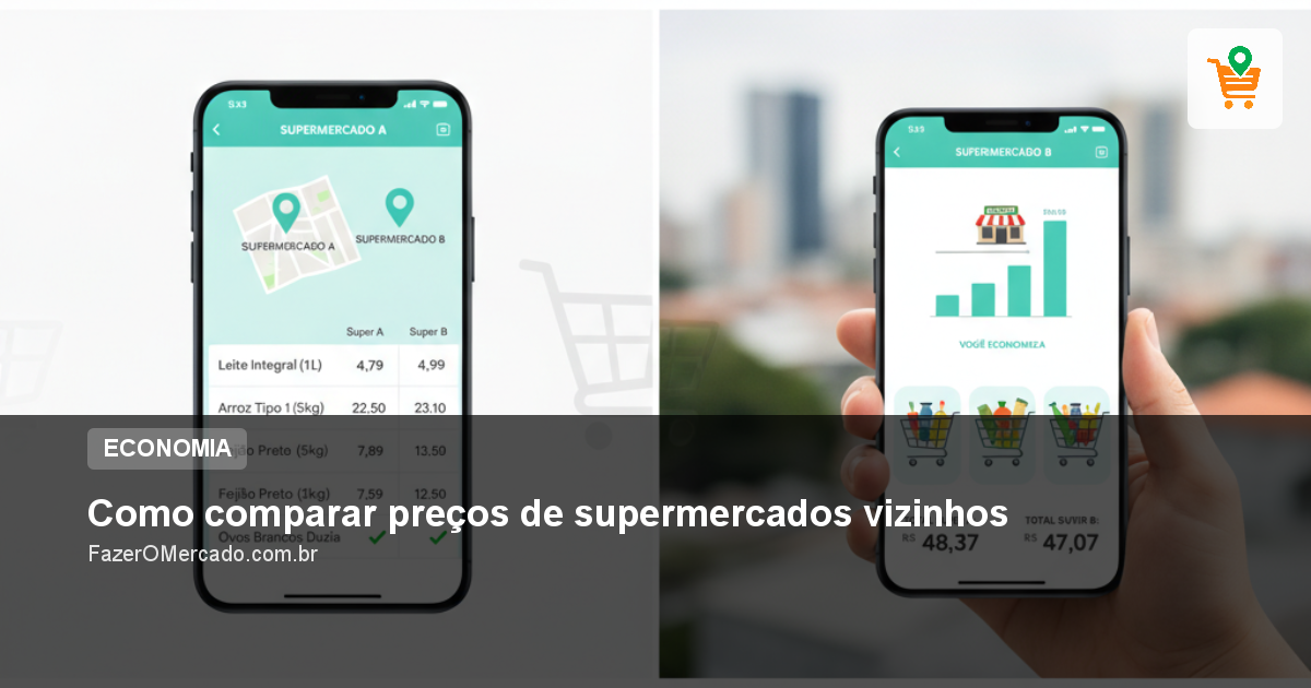 Como comparar preços de supermercados vizinhos