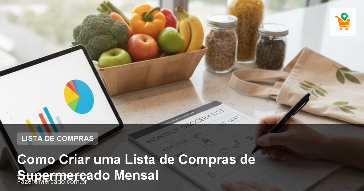 Como Criar uma Lista de Compras de Supermercado Mensal