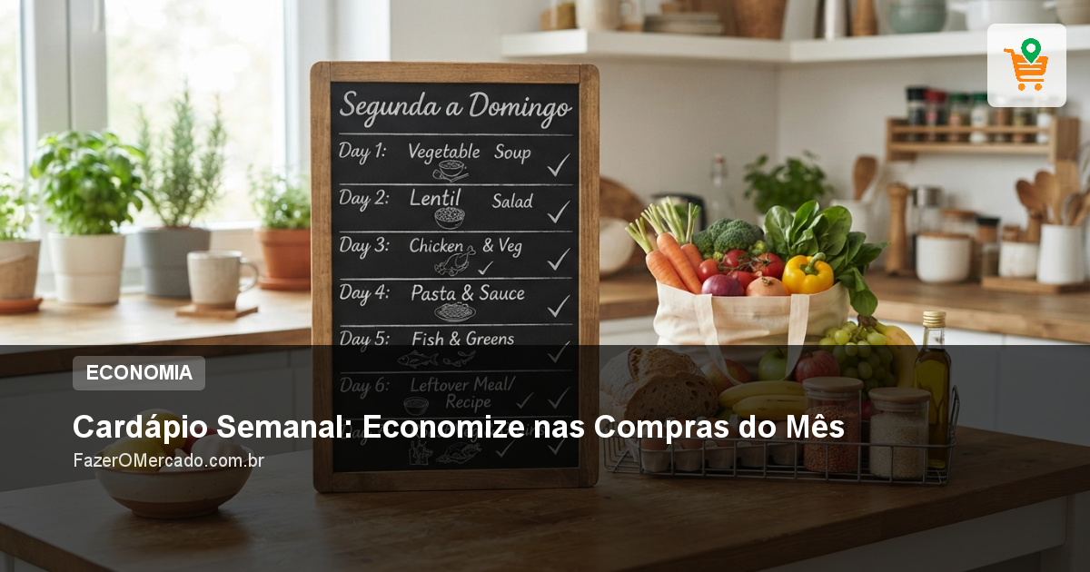 Cardápio Semanal: Economize nas Compras do Mês