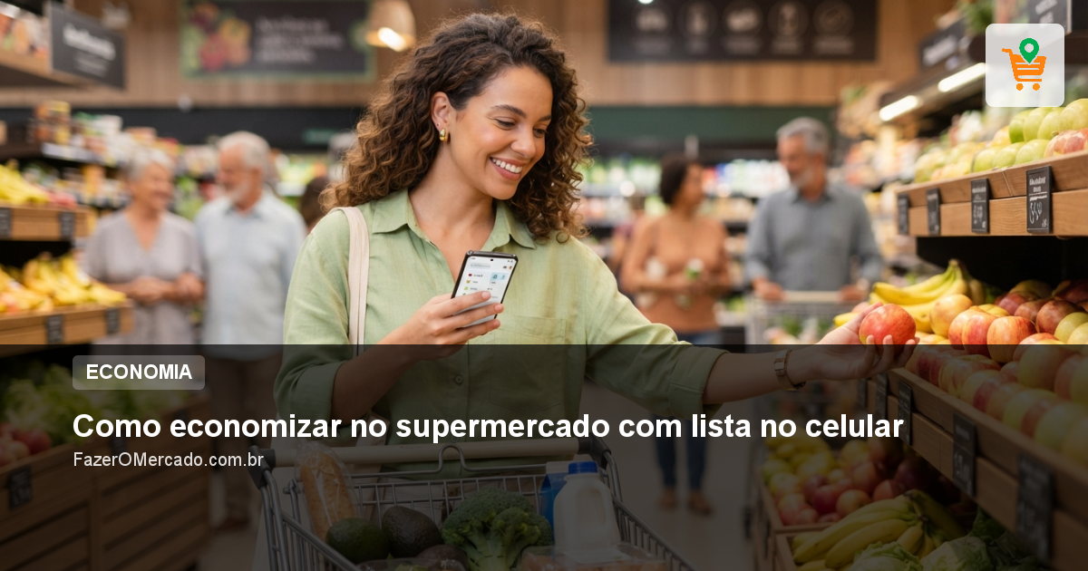 Como economizar no supermercado com lista no celular