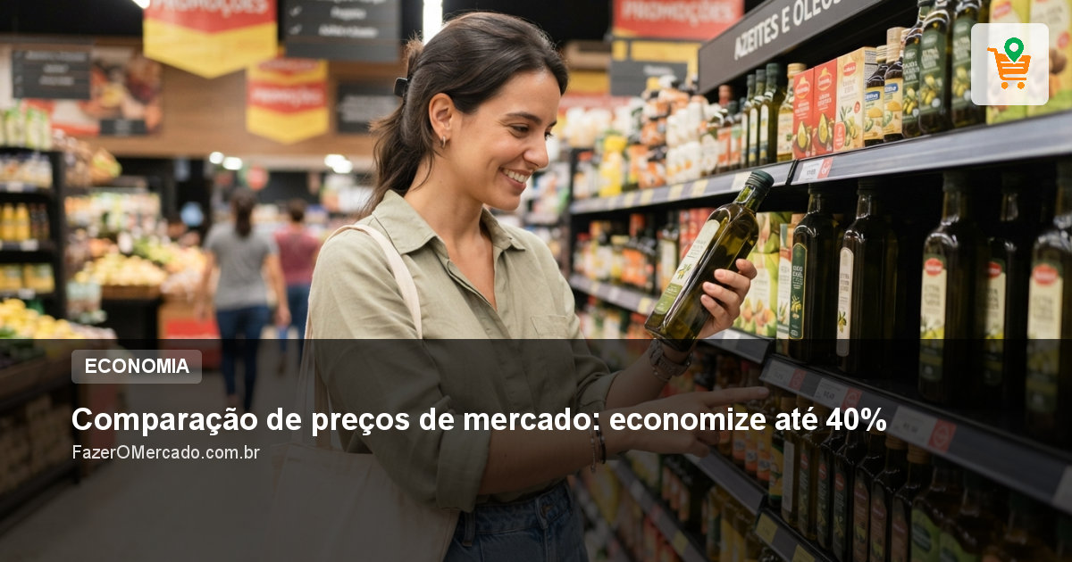 Comparação de preços de mercado: economize até 40%