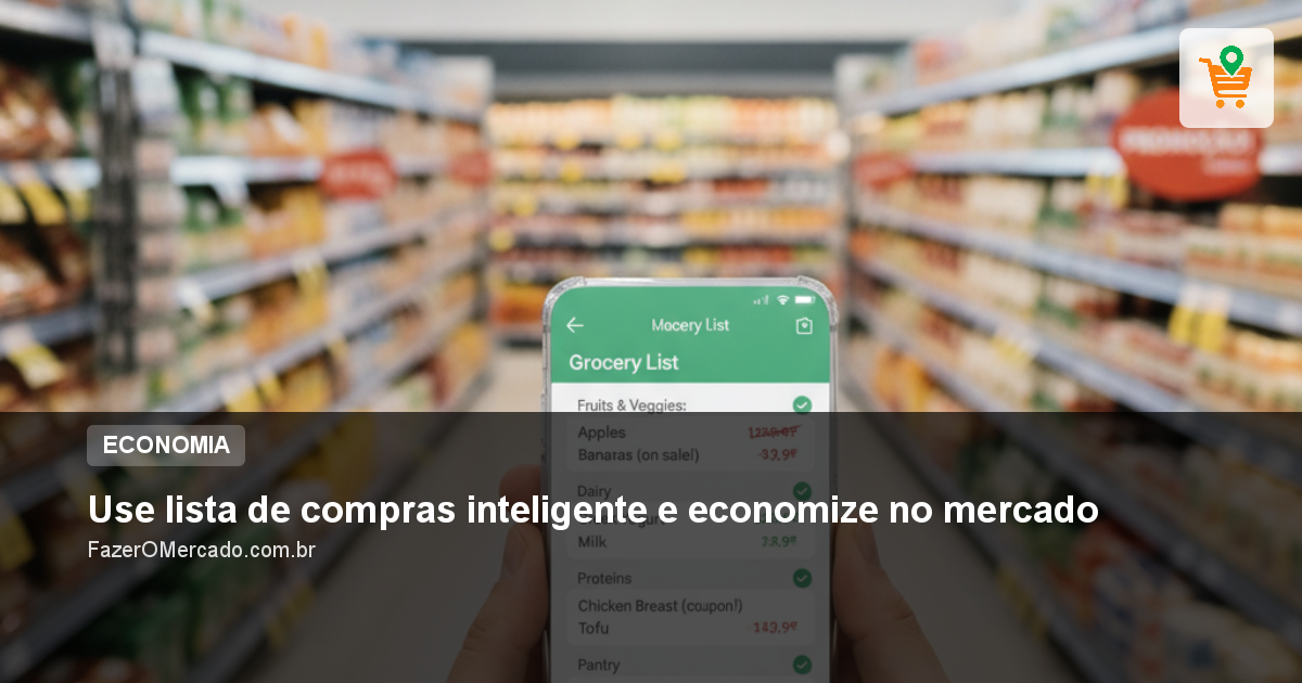 Use lista de compras inteligente e economize no mercado