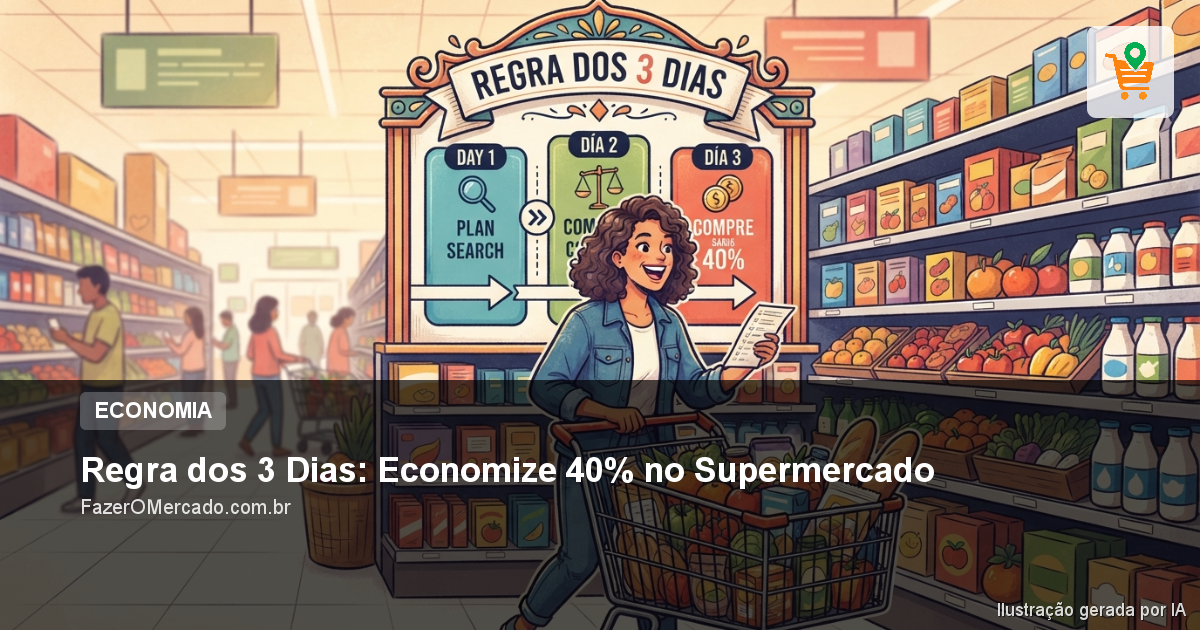 Regra dos 3 Dias: Economize 40% no Supermercado