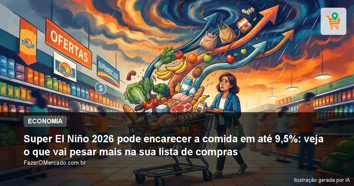 Super El Niño 2026 pode encarecer a comida em até 9,5%: veja o que vai pesar mais na sua lista de compras